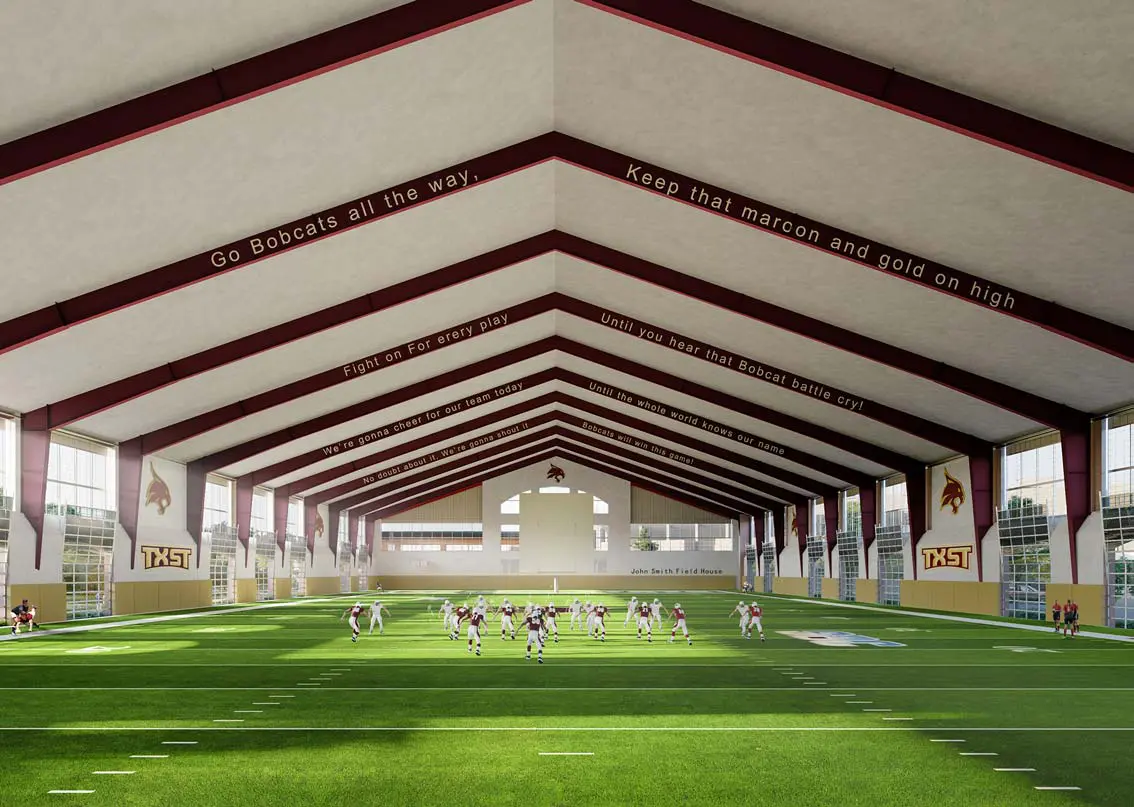 Rendering of indoor practice field